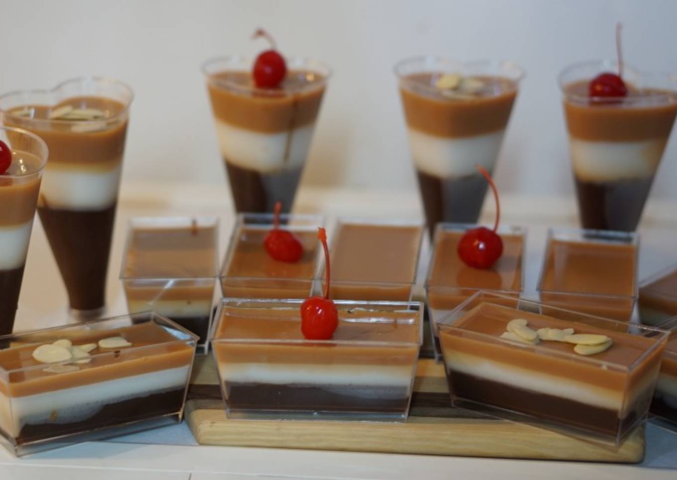 Thai tea choco vanilla pudding