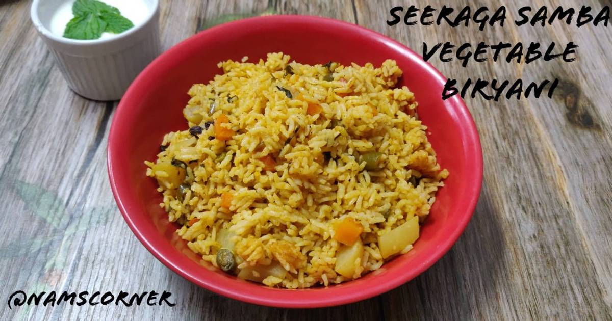 Vegetable Biryani Recipe | Seeraga Samba Vegetable Biryani Recipe ...