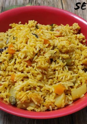 A picture of Vegetable Biryani Recipe | Seeraga Samba Vegetable Biryani Recipe.