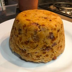A picture of Sylvia's Bacon and Onion Pudding #mycookbook.