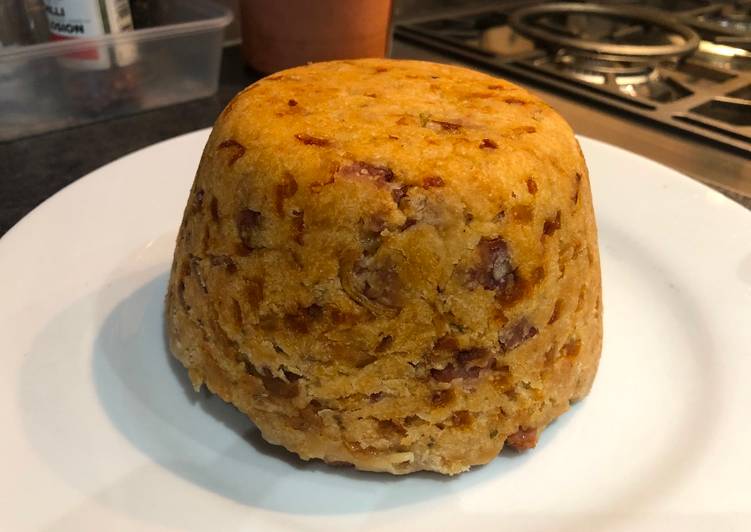 Steps to Prepare Super Quick Homemade Sylvia&#39;s Bacon and Onion Pudding #mycookbook