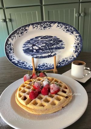 صورة لوصفة الوافل البلجيكي 🧇🍓 Belgian waffle