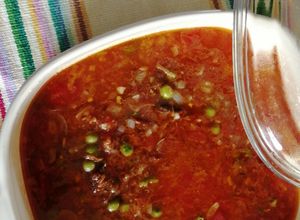 Una foto de Caldillo de carne seca