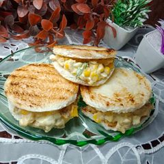 A picture of Grilled Corn Bread Pockets.