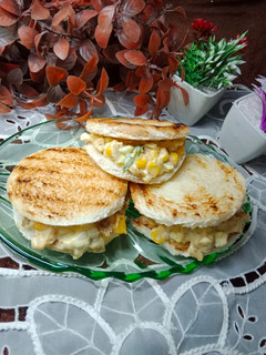 A picture of Grilled Corn Bread Pockets.