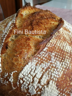 Una foto de Pan batard con masa madre