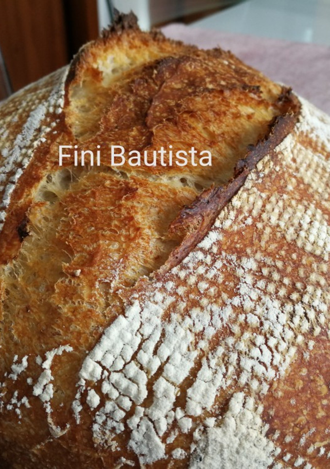 Una foto de Pan batard con masa madre