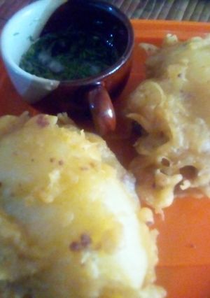 Una foto de Papa rellena