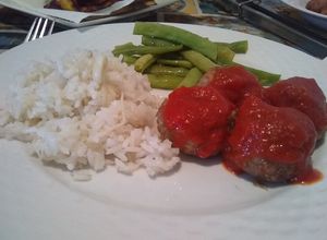 Una foto de Albóndigas de carne y calabacín