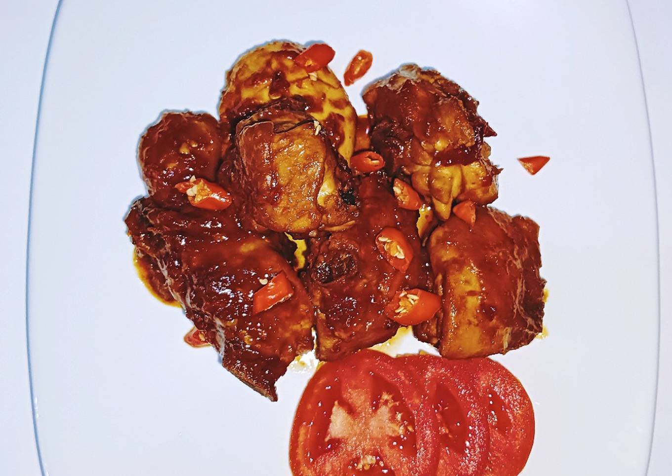 328. Ayam Telor Masak Habang Khas Banjar