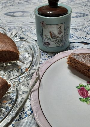 Una foto de Torta de café y cacao (sin leche ni huevos)