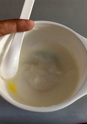 Foto resep Bubur Tepung Beras Putih Organik Keju MPASI