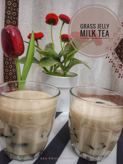 Foto resep Grass Jelly Milk Tea ala Chatime
