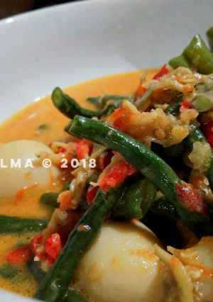 Foto resep Gulai Kacang Panjang Telur Puyuh
