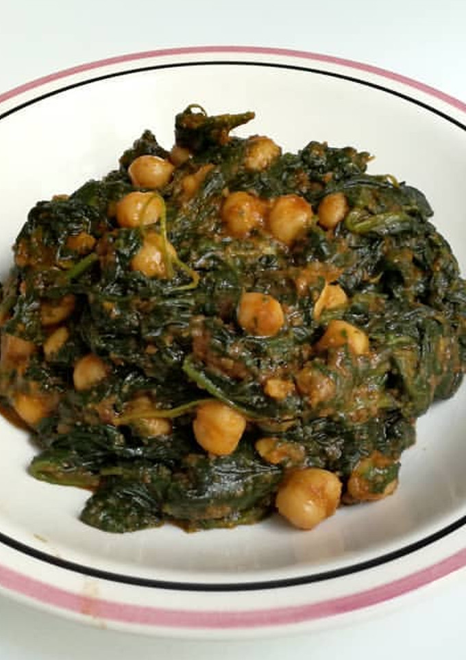 Una foto de Espinacas con garbanzos
