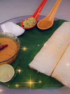 पेपर डोसा विद सांबर (Paper dosa with sambar recipe in Hindi) रेसिपी मुख्य फोटो