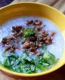 Cháo thịt bò băm xào