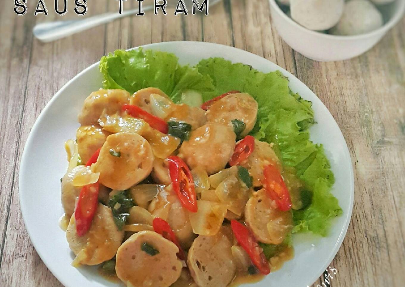 Tumis Bakso Saus Tiram