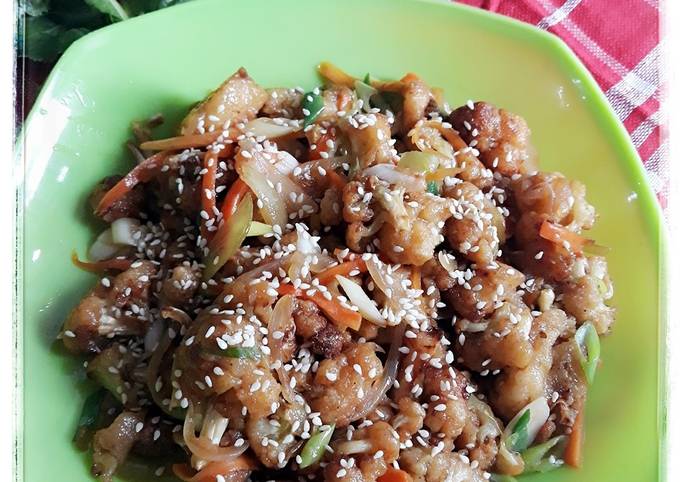 Resep Gobi Manchurian Kembang Kol Saus Asam Manis Oleh Ana Rafa