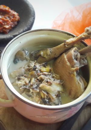 Foto resep Gudeg jantung pisang + ayam, versi masak magicom