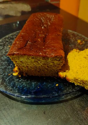 Une photo de Matcha kasutera (castella au Matcha). 🇯🇵