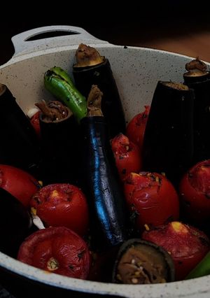 عکسی از دستور دلمه بادمجان🍆