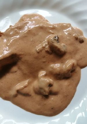 Una foto de Filete de pescado a la crema con champiñones