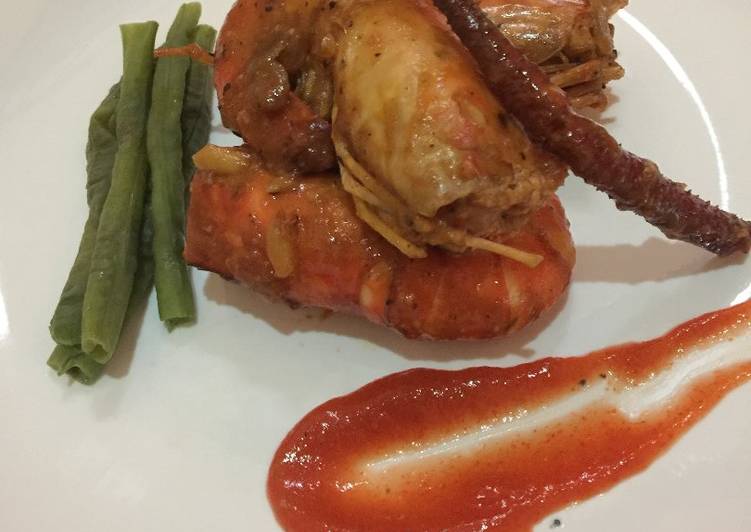 Resep Udang Gala saos padang lada hitam, Lezat