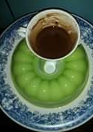 Foto resep Puding pandan vla coklat
