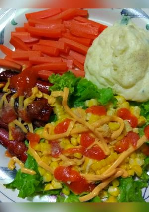 Foto resep Sosis bakar with mashed potato alakadarnya