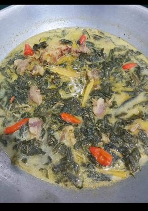 Foto resep 112. Sayur Daun Singkong+Tetelan