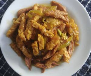 Cara Menyajikan Oseng tempe cabe ijo Nikmat Lezat