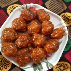 A picture of Veg Manchurian.