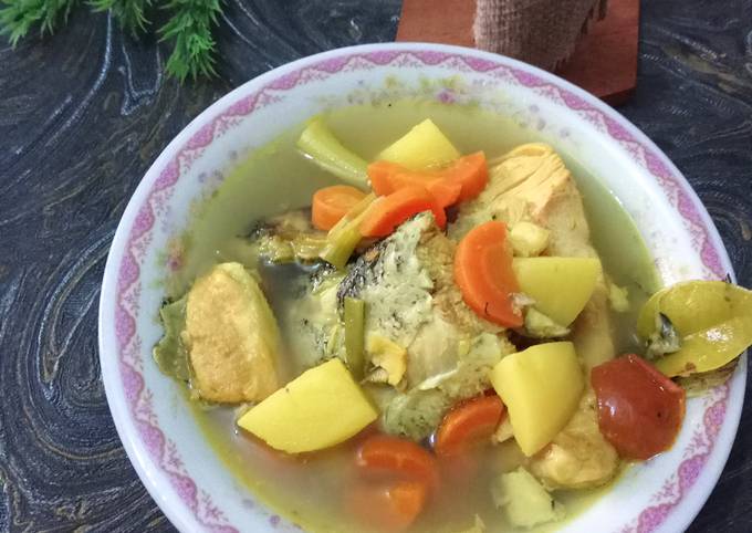 Sop Kepala Ikan Salmon, no oil