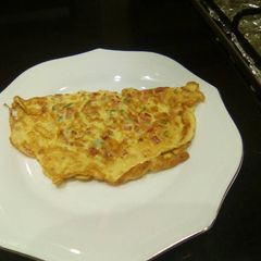 A picture of Spanish omelette with chilly.