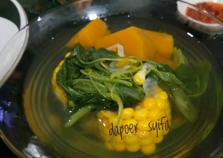 Resep Sayur bening bayam, jagung dan labu, Anti Gagal