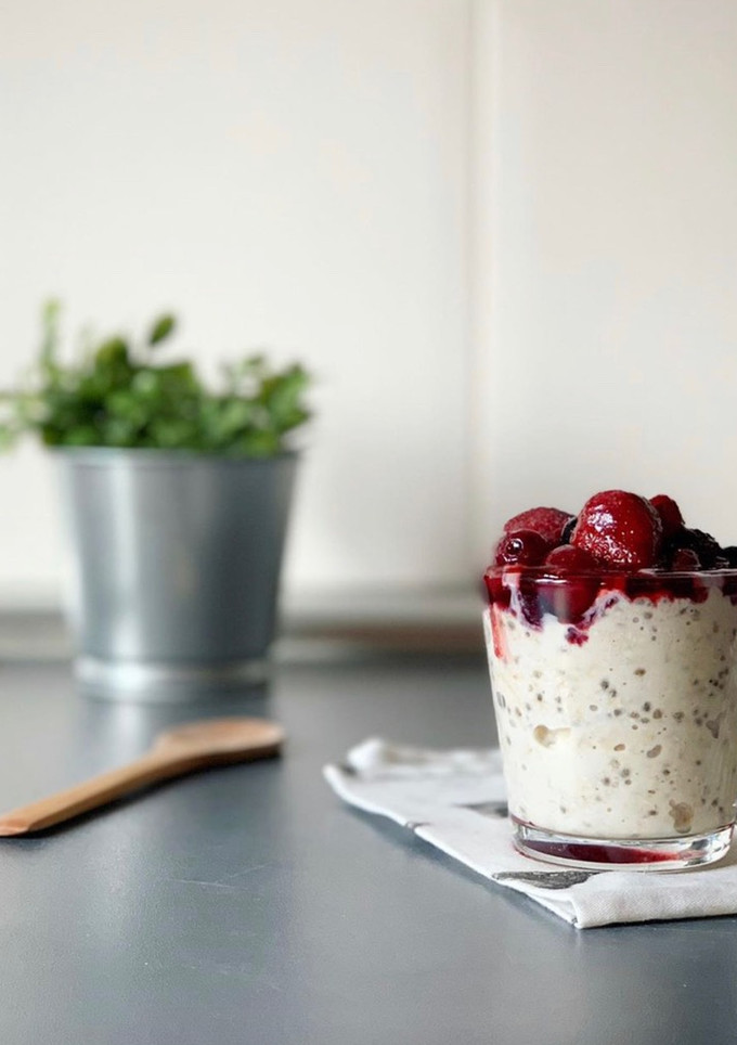 Una foto de Avena Nocturna con Frutos Rojos