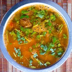 A picture of RawMango dal rasam.