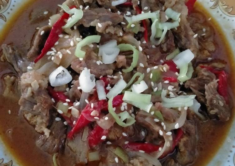 Langkah Mudah untuk Membuat Korean Beef ala2 🤭.  Enjoy it, so yummy🤤 Anti Gagal