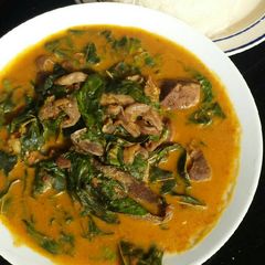 A picture of Oha soup.