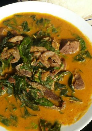 A picture of Oha soup.