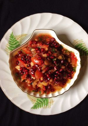 A picture of Tangy Spicy Tomato Apple Salad.