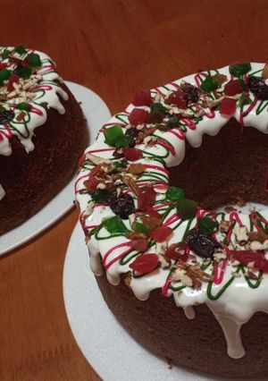 Una foto de Cake navideño con frutos secos 🎄😋
