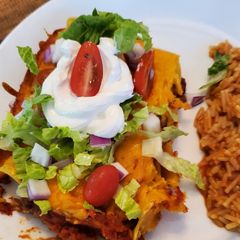 A picture of Beef Enchiladas.