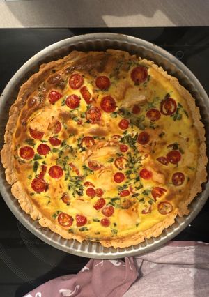 Une photo de Quiche tomate brebis