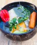 Ital Soup/Stew with Herbs and Scotch Bonnet 🌱