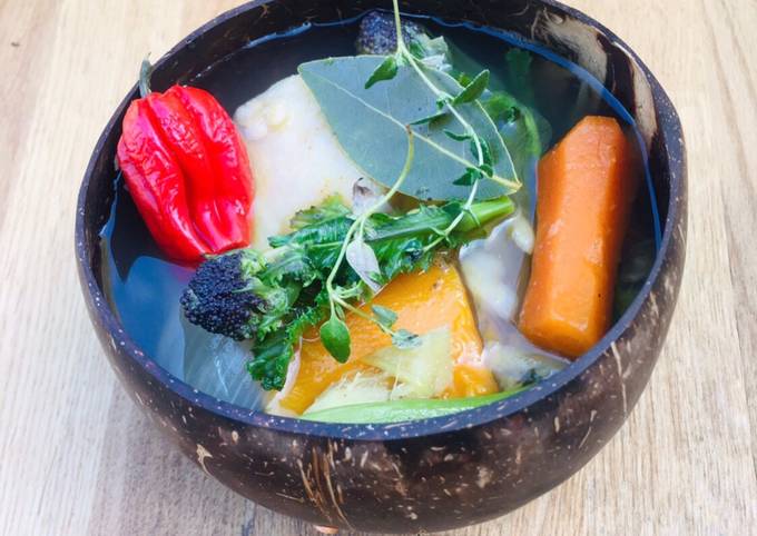 Ital Soup/Stew with Herbs and Scotch Bonnet 🌱