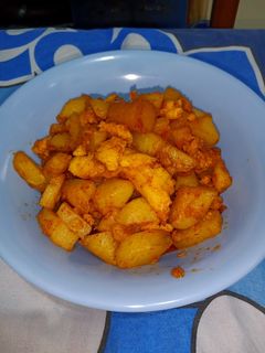 Foto resep Kentang, Telur, Sosis Bumbu Desaku Bubuk Balado