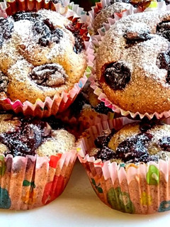 Meggyes-mákos muffin recept fotója