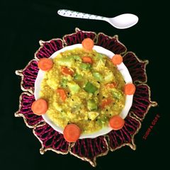 A picture of Dalia / Broken Wheat Khichdi.
